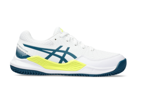 Asics GEL RESOLUTION 9 GS CLAY (1044A068.102) weiss