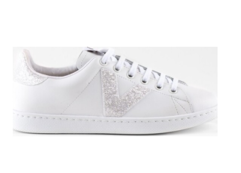VICTORIA aus Leder tennis glitter (1125188-20) weiss