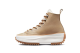 Converse Run Star Hike High Sherpa Nomad Khaki Hi Platform Leather Egret Wheat (573111C) beige 2