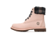 Timberland Lindon Woods 6 Inch Waterproof Boot Nubuck and Printed Collar (A2MB3662) pink 2