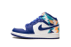 Jordan 1 Mid Geometric Print GS (555112-105) weiss 4