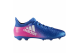 adidas X 16.3 FG Kinder Fußballschuhe Nocken pink blau (BB5695) blau 1