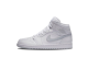 Jordan 1 Retro Mid Platinum Swoosh Pure (554724-108) weiss 1