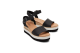 TOMS Keil Damensandalen Diana (10019743-001) schwarz 1