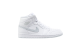 Jordan 1 Retro Mid Platinum Swoosh Pure (554724-108) weiss 4