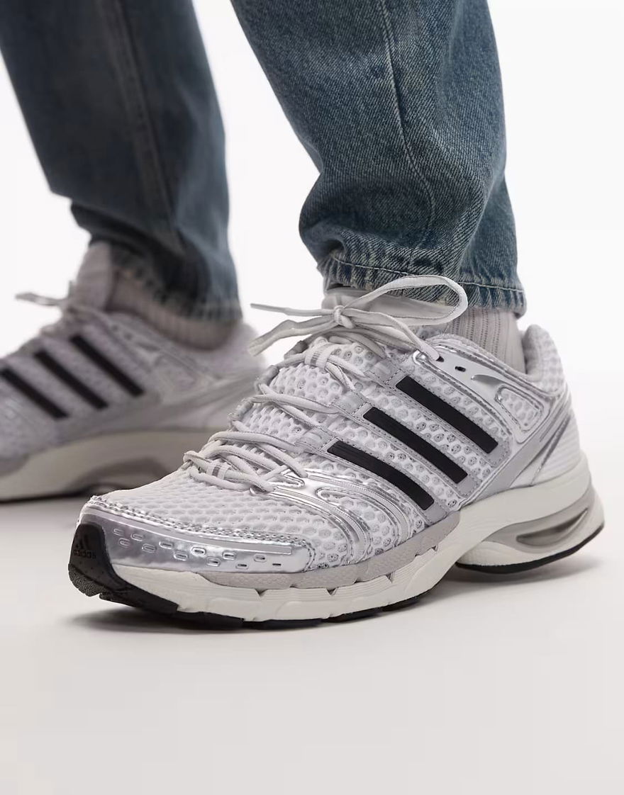 Adidas Adistar Control 5 Silver Metallic KI6121 on Feet