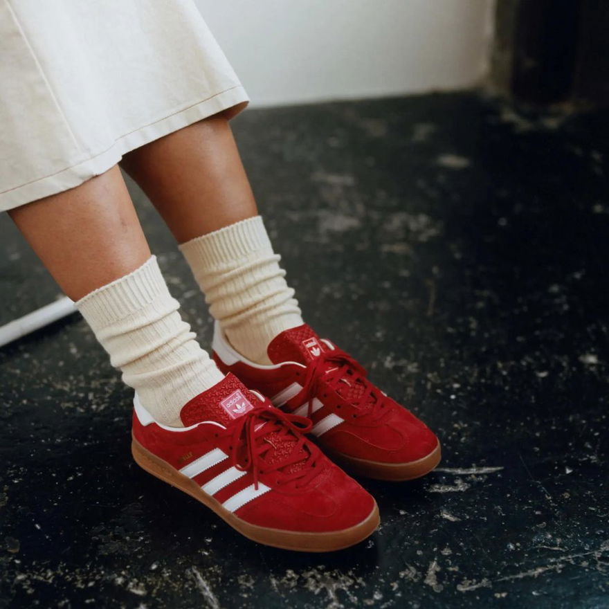 Adidas Gazelle Indoor rot H06261 on Feet