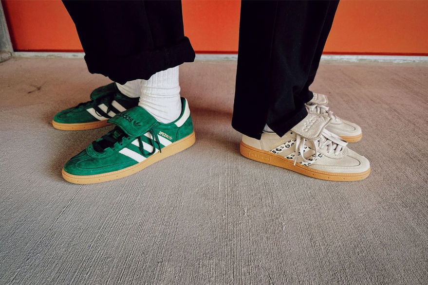 Adidas Handball Spezial Lt Pack On Feet Jr4881 Creme Leopard Jr4880 Green Creme