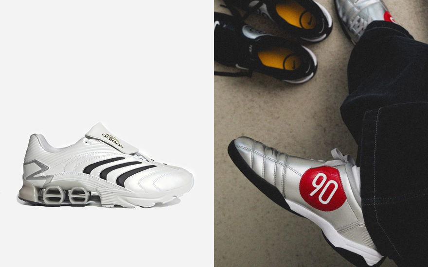 Adidas Predator Megaride JP7121 Lateral Nike Total 90 SP Metallic Silver HJ9351-002 On Feet