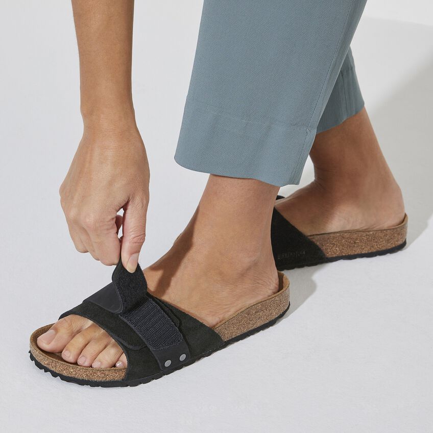 Birkenstock Oita Suede 1024200 On Feet Klettverschluss