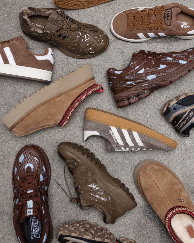 Braune Sneaker Asics UGG New Balance Adidas Spezial