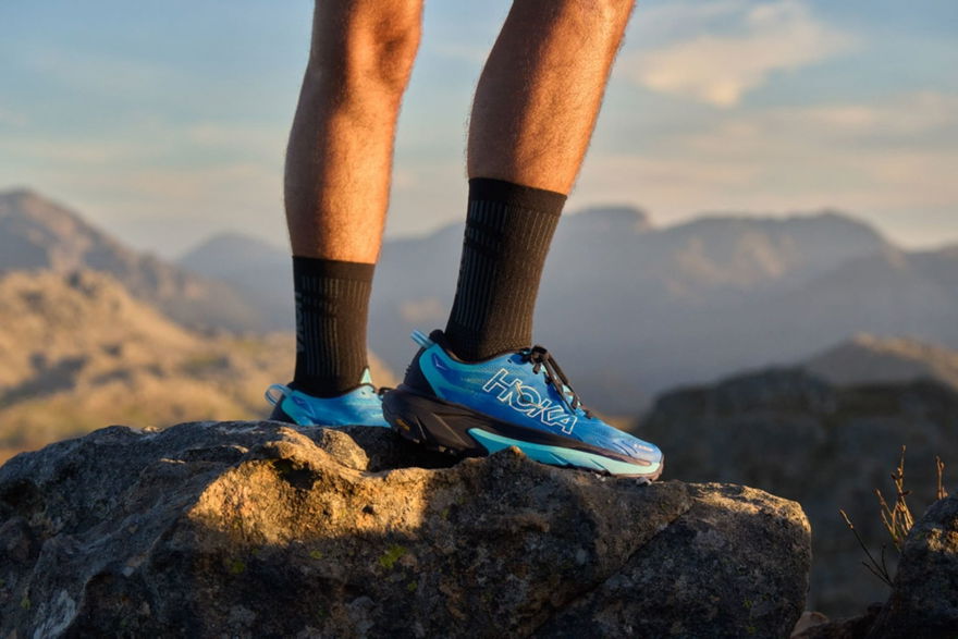 Hoka Mafate 5 1168722-SWRD on Feet Lateral