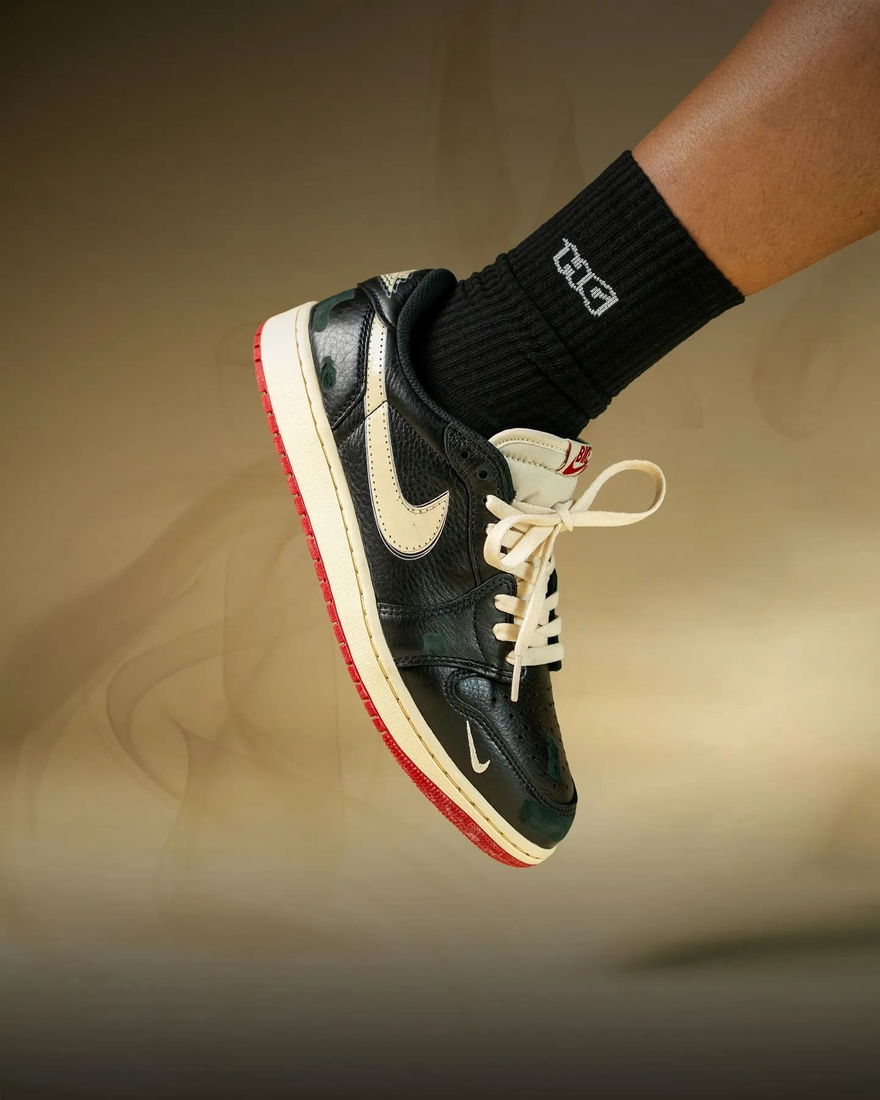 Nigel Sylvester x Air Jordan 1 Low OG Nitro IB8958-001 On Feet