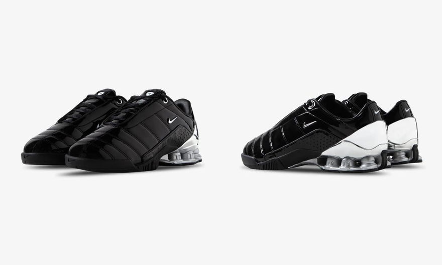 Nike Total 90 Shox Magia Black Metallic Silver IM9326-001 Toebox Heel Details
