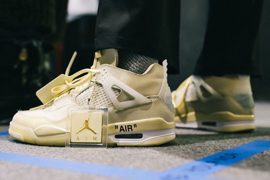 Off White X Air Jordan 4 Sail