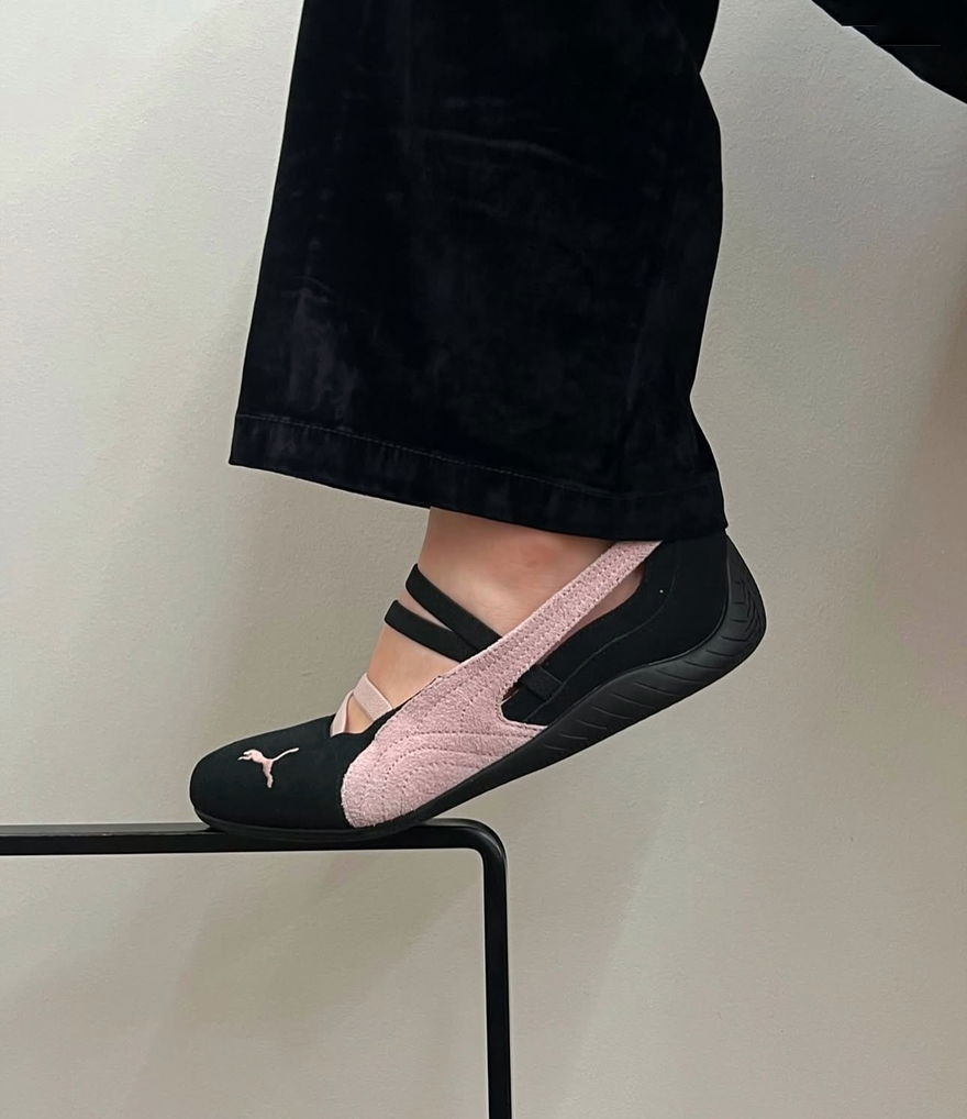 Puma Speedcat Ballet SD Black Mauve Mist 401287 02 On Feet