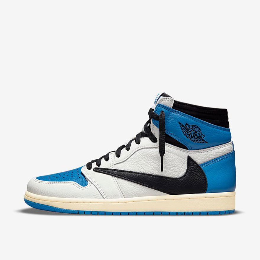 Travis Scott Fragment Air Jordan 1 Military Blue Dh3227 105 Release Date 2021 July Side View