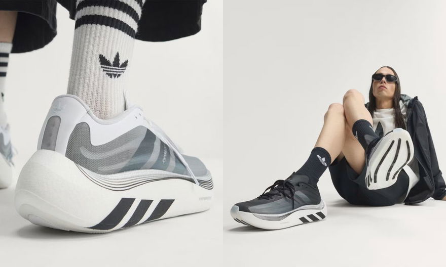 adidas Hyperboost EPHR LT Silver Metallic LA5997 KZ8508 on Feet Heel Adidas Socks