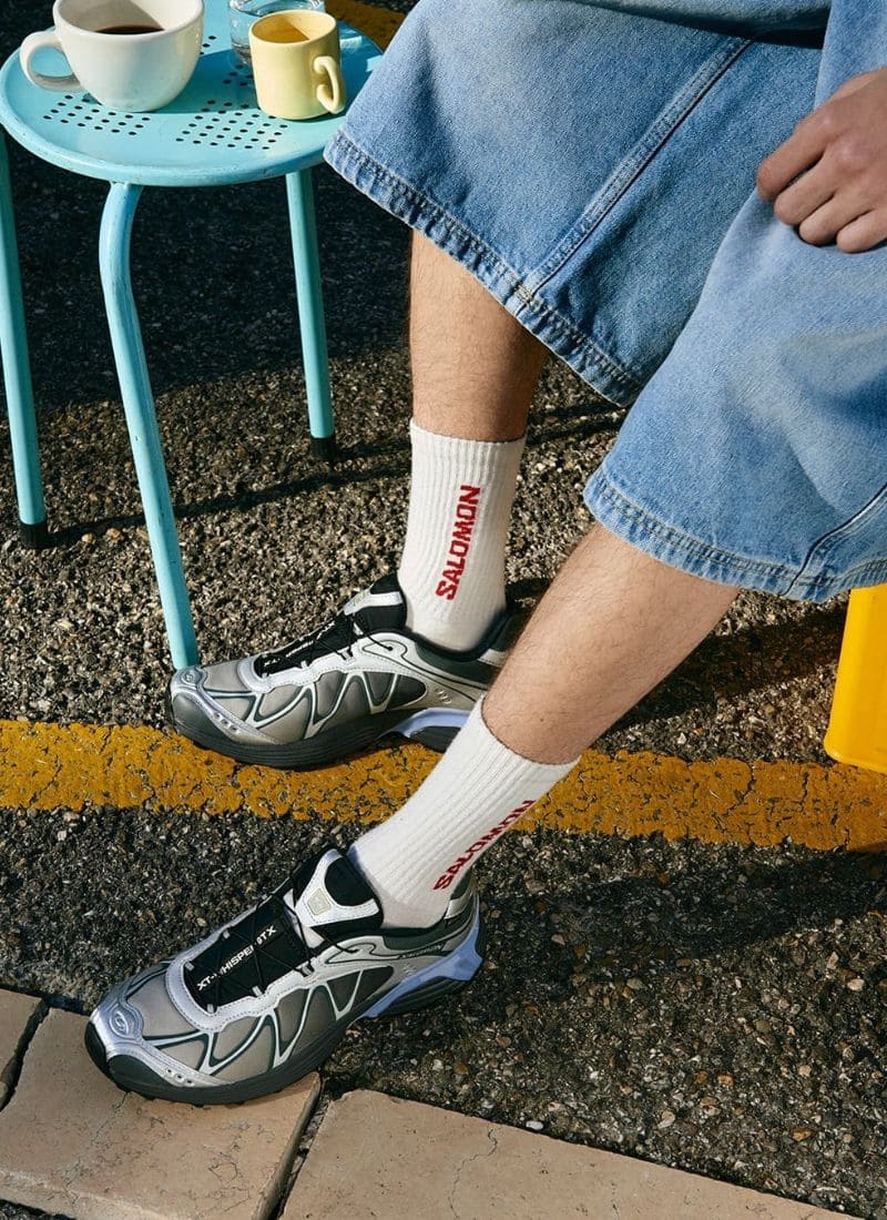 Salomon XT-Whisper GTX on Feet Salomon Socks