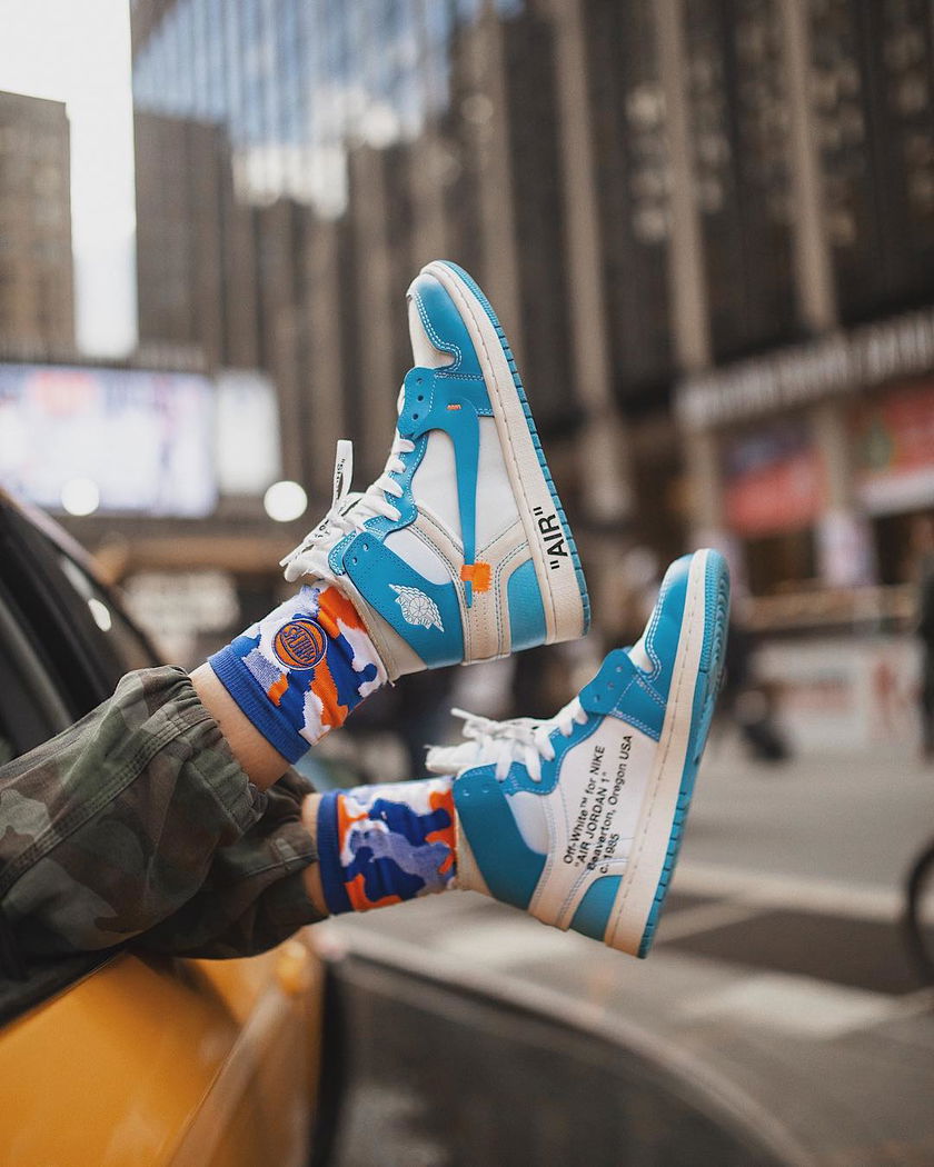 Calzini Stance con una sneaker Nike high-top