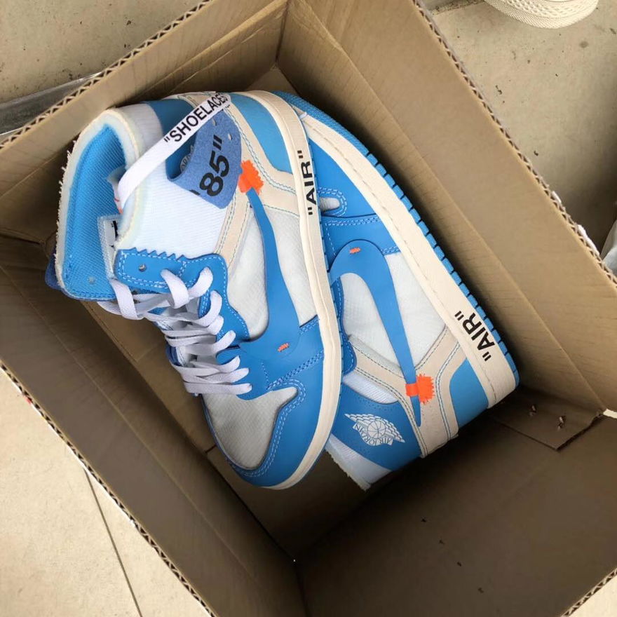 sample eines nike air jordan 1 off-white